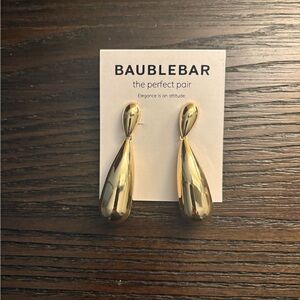 NEW BaubleBar Gold Teardrop Earrings